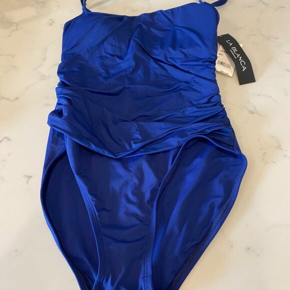 LA BLANCA ROYAL BLUE ONE PIECE LB2XX24 ONE PIECE ROYAL BLUE SIZE 6 NEW WITH TAGS - Picture 3 of 6